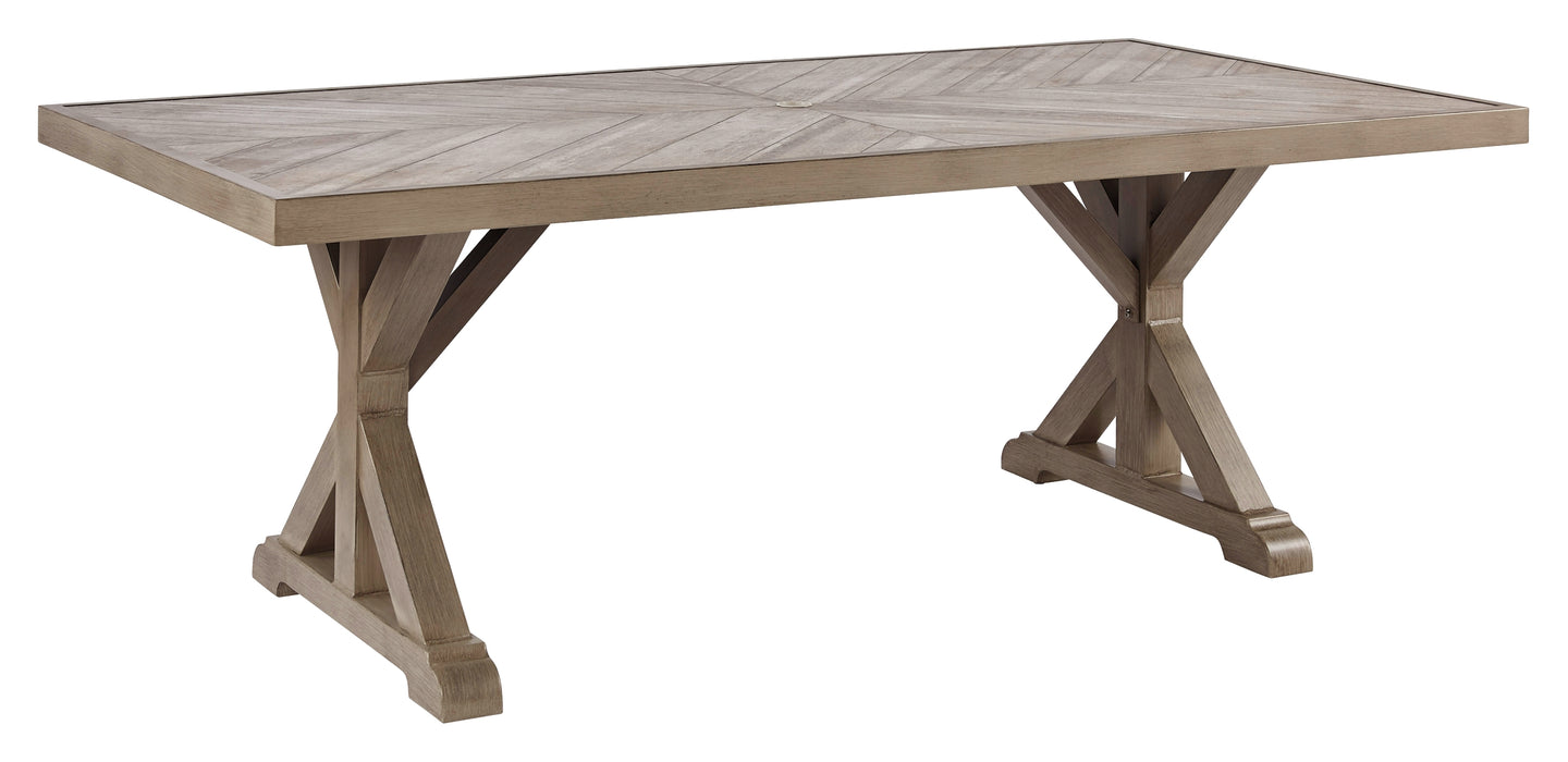 Beachcroft RECT Dining Table w/UMB OPT Factory Furniture Mattress & More - Online or In-Store at our Phillipsburg Location Serving Dayton, Eaton, and Greenville. Shop Now.