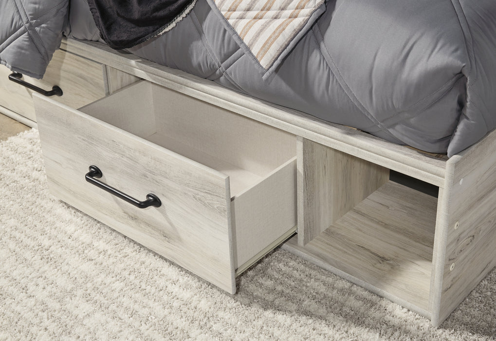 Cambeck Twin Panel Bed with 4 Storage Drawers with Mirrored Dresser, Chest and Nightstand Factory Furniture Mattress & More - Online or In-Store at our Phillipsburg Location Serving Dayton, Eaton, and Greenville. Shop Now.