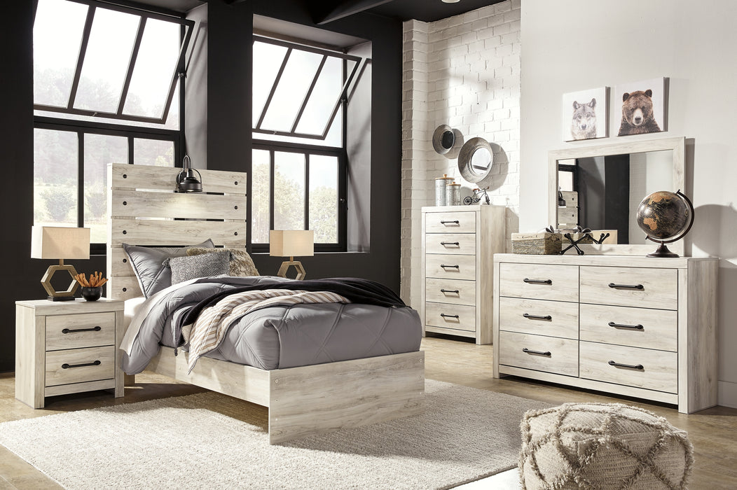 Cambeck Twin Panel Bed with Mirrored Dresser, Chest and Nightstand Factory Furniture Mattress & More - Online or In-Store at our Phillipsburg Location Serving Dayton, Eaton, and Greenville. Shop Now.