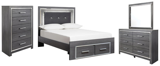 Lodanna Full Panel Bed with 2 Storage Drawers with Mirrored Dresser and Chest Factory Furniture Mattress & More - Online or In-Store at our Phillipsburg Location Serving Dayton, Eaton, and Greenville. Shop Now.