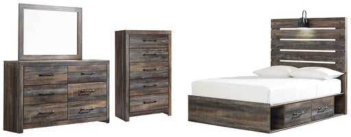 Drystan Full Panel Bed with 4 Storage Drawers with Mirrored Dresser and Chest Factory Furniture Mattress & More - Online or In-Store at our Phillipsburg Location Serving Dayton, Eaton, and Greenville. Shop Now.