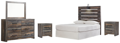 Drystan Full Panel Headboard with Mirrored Dresser and 2 Nightstands Factory Furniture Mattress & More - Online or In-Store at our Phillipsburg Location Serving Dayton, Eaton, and Greenville. Shop Now.