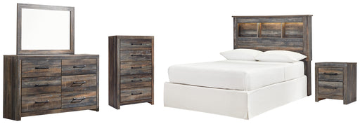 Drystan Full Bookcase Headboard with Mirrored Dresser, Chest and Nightstand Factory Furniture Mattress & More - Online or In-Store at our Phillipsburg Location Serving Dayton, Eaton, and Greenville. Shop Now.