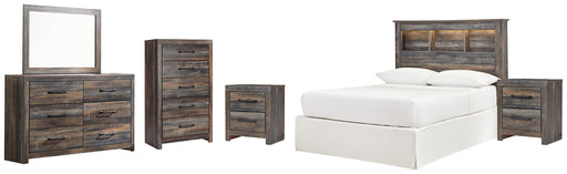 Drystan Full Bookcase Headboard with Mirrored Dresser, Chest and 2 Nightstands Factory Furniture Mattress & More - Online or In-Store at our Phillipsburg Location Serving Dayton, Eaton, and Greenville. Shop Now.