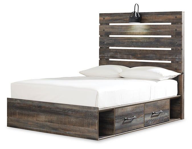 Drystan Twin Panel Bed with 2 Storage Drawers with Mirrored Dresser, Chest and Nightstand Factory Furniture Mattress & More - Online or In-Store at our Phillipsburg Location Serving Dayton, Eaton, and Greenville. Shop Now.