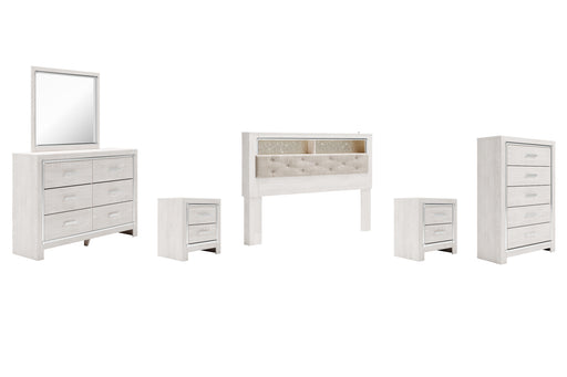 Altyra King Bookcase Headboard with Mirrored Dresser, Chest and 2 Nightstands Factory Furniture Mattress & More - Online or In-Store at our Phillipsburg Location Serving Dayton, Eaton, and Greenville. Shop Now.
