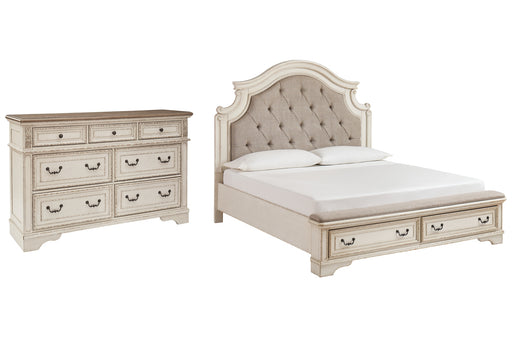 Realyn King Upholstered Bed with Dresser Factory Furniture Mattress & More - Online or In-Store at our Phillipsburg Location Serving Dayton, Eaton, and Greenville. Shop Now.
