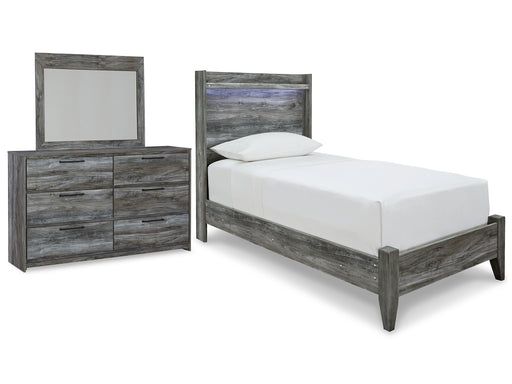 Baystorm Twin Panel Bed with Mirrored Dresser Factory Furniture Mattress & More - Online or In-Store at our Phillipsburg Location Serving Dayton, Eaton, and Greenville. Shop Now.