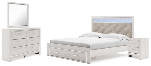 Altyra King Upholstered Storage Bed with Mirrored Dresser and Nightstand Factory Furniture Mattress & More - Online or In-Store at our Phillipsburg Location Serving Dayton, Eaton, and Greenville. Shop Now.