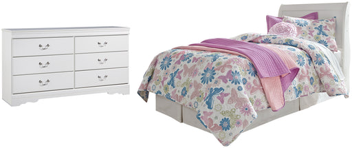Anarasia Twin Sleigh Headboard with Dresser Factory Furniture Mattress & More - Online or In-Store at our Phillipsburg Location Serving Dayton, Eaton, and Greenville. Shop Now.