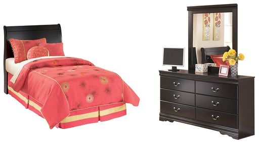 Huey Vineyard Twin Sleigh Headboard with Mirrored Dresser Factory Furniture Mattress & More - Online or In-Store at our Phillipsburg Location Serving Dayton, Eaton, and Greenville. Shop Now.