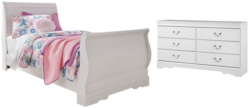 Anarasia Twin Sleigh Bed with Dresser Factory Furniture Mattress & More - Online or In-Store at our Phillipsburg Location Serving Dayton, Eaton, and Greenville. Shop Now.