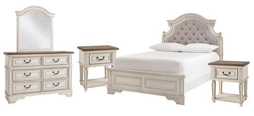 Realyn Full Panel Bed with Mirrored Dresser and 2 Nightstands Factory Furniture Mattress & More - Online or In-Store at our Phillipsburg Location Serving Dayton, Eaton, and Greenville. Shop Now.