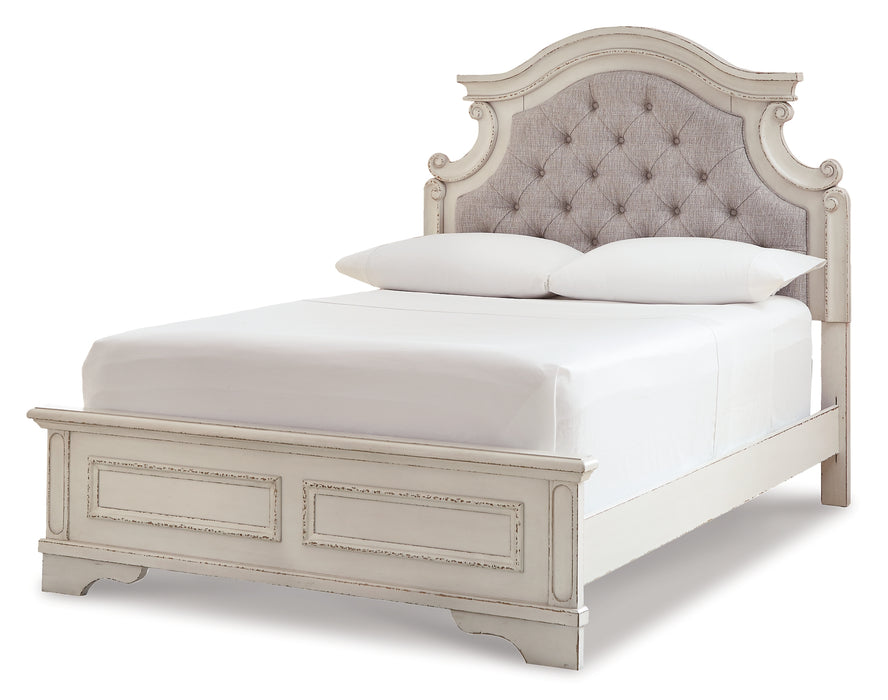 Realyn Full Panel Bed with Mirrored Dresser, Chest and Nightstand Factory Furniture Mattress & More - Online or In-Store at our Phillipsburg Location Serving Dayton, Eaton, and Greenville. Shop Now.