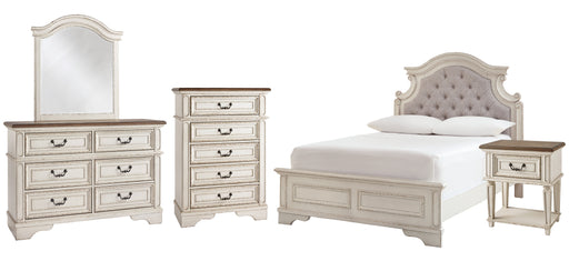 Realyn Full Panel Bed with Mirrored Dresser, Chest and Nightstand Factory Furniture Mattress & More - Online or In-Store at our Phillipsburg Location Serving Dayton, Eaton, and Greenville. Shop Now.
