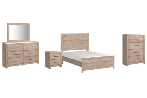 Senniberg Full Panel Bed with Mirrored Dresser, Chest and Nightstand Factory Furniture Mattress & More - Online or In-Store at our Phillipsburg Location Serving Dayton, Eaton, and Greenville. Shop Now.