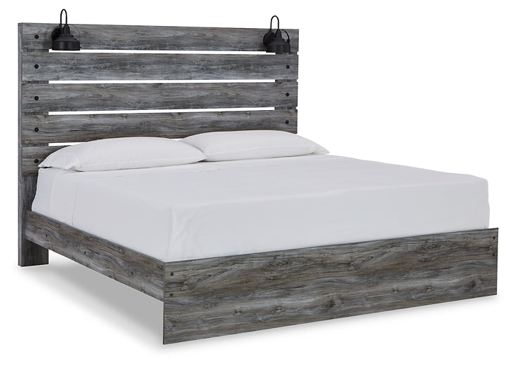 Baystorm King Panel Bed with Mirrored Dresser and Chest Factory Furniture Mattress & More - Online or In-Store at our Phillipsburg Location Serving Dayton, Eaton, and Greenville. Shop Now.