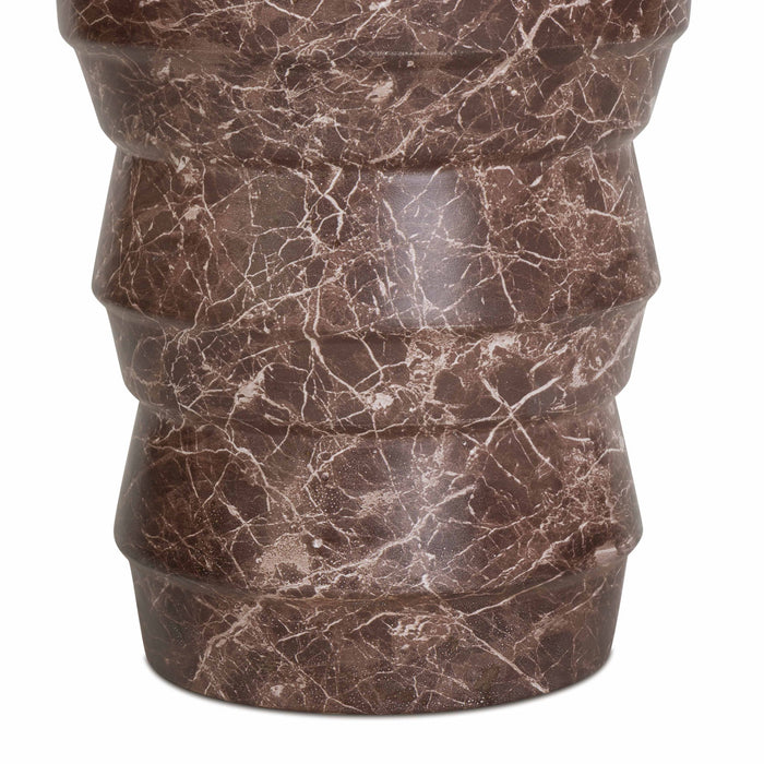 Ayon - Indoor / Outdoor Concrete Side Table - Red Levanto