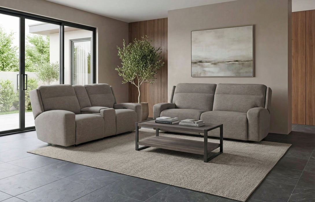 Caleb - Power Headrest Power Reclining Console Loveseat With Zero Gravity