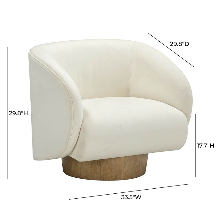 Presley - Swivel Accent Chair - Cream