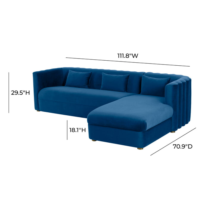 Callie - Velvet Sectional - RAF