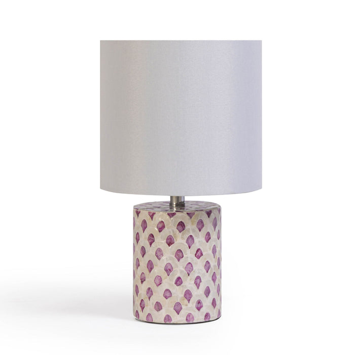 Merlot - Capiz Shell Table Lamp - Pink