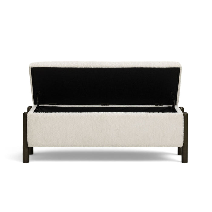 Abby - Nubby Fabric Storage Bench