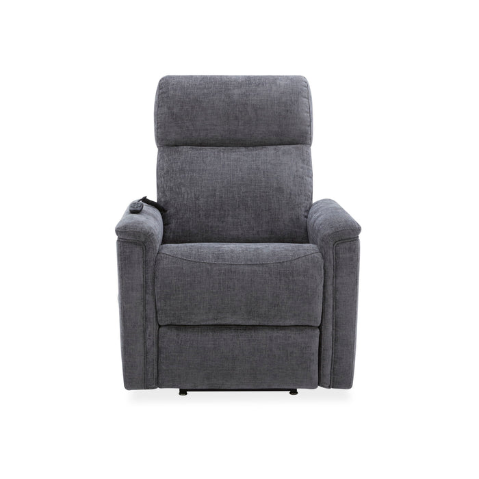 Luma - Petite Power Lift Recliner With Power Headrest, Lumbar, Heat & Massage - Dark Gray