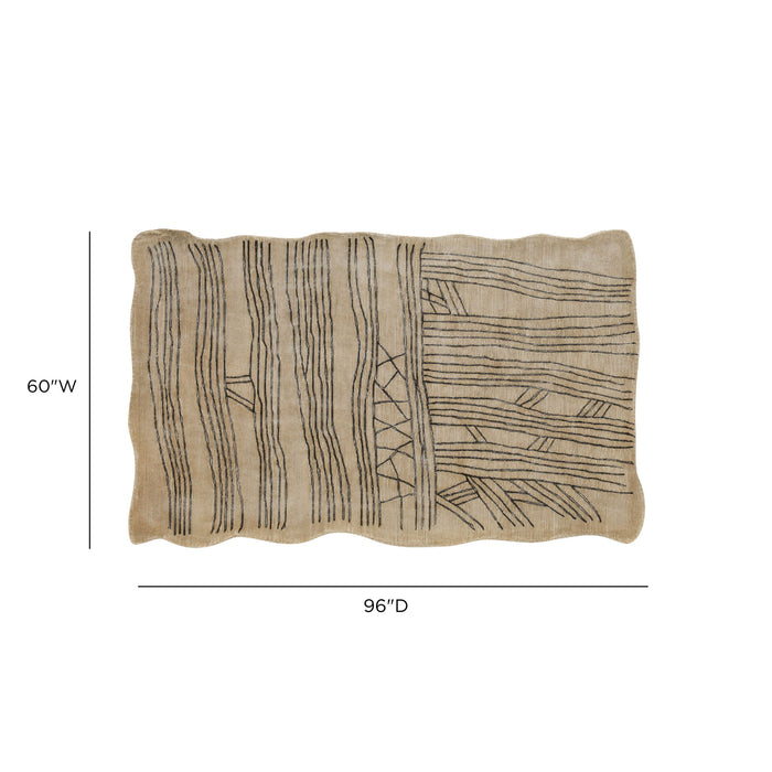 Daphne - 5' x 8' Hand Tufted Wool Area Rug - Natural