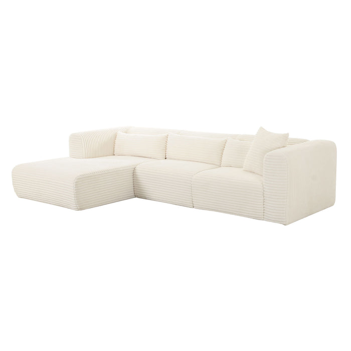 Tarra - Fluffy Oversized Corduroy Modular Sectional