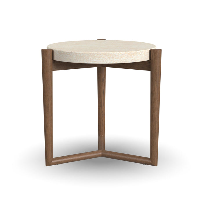 Verona - Accent Table - Beige / Dark Brown