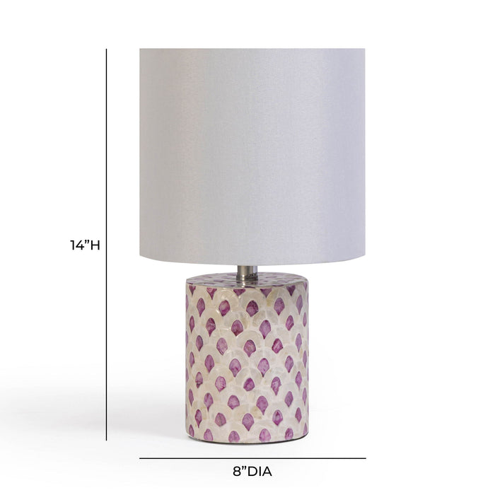 Merlot - Capiz Shell Table Lamp - Pink