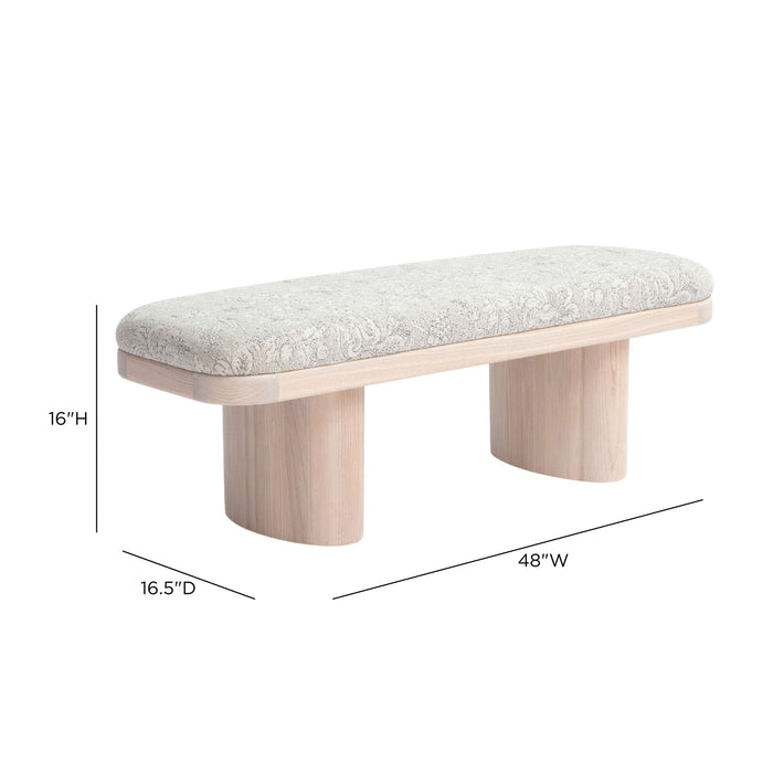 Ollie - Floral Jacquard Bench