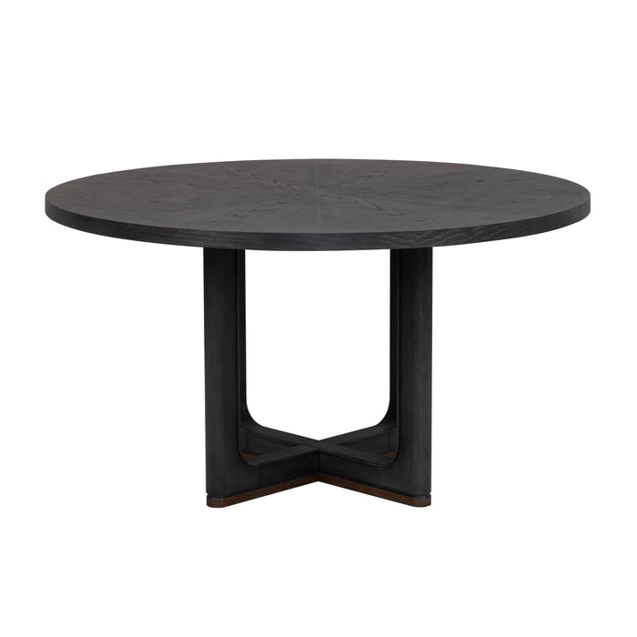 Waterfall - Round Dining Table - Deep Ebony