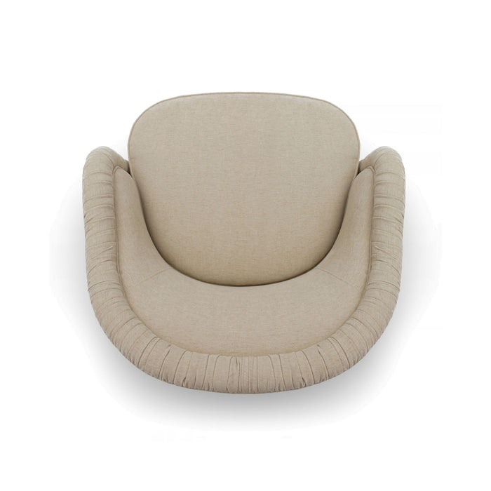 Pamela - Chenille Tassel Lounge Chair - Tan