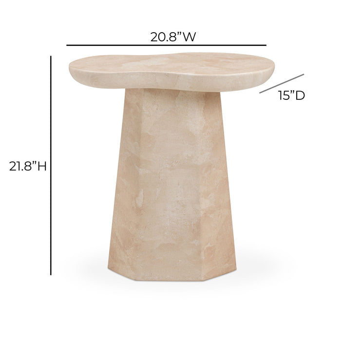 Zaya - Faux Marble Side Table - Rose
