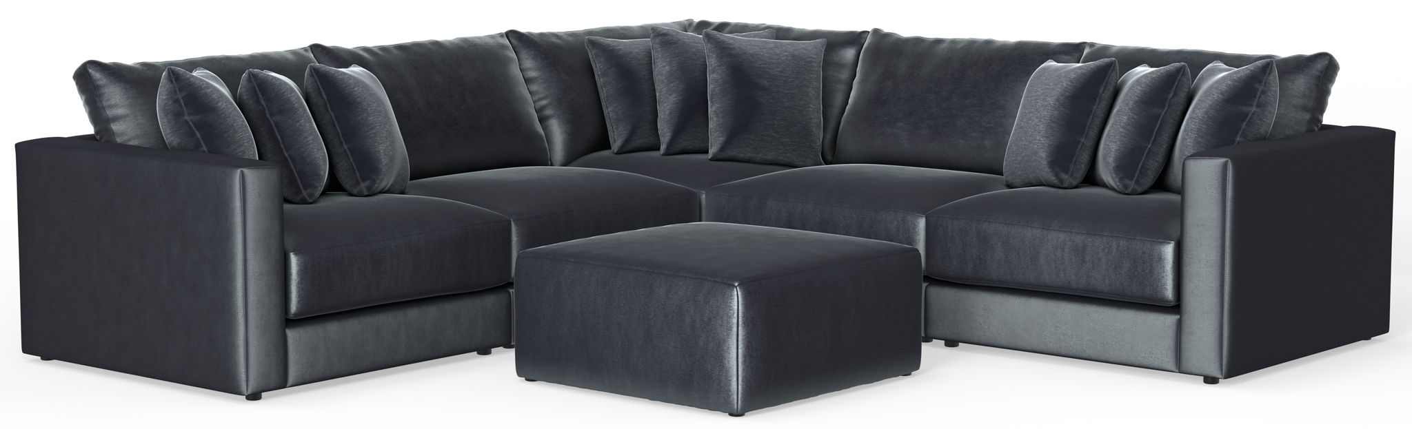 Remington - Modular Sofa And Cocktail Ottoman - Slate