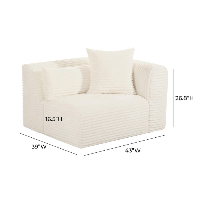 Tarra - Fluffy Oversized Corduroy Modular Corner Chair