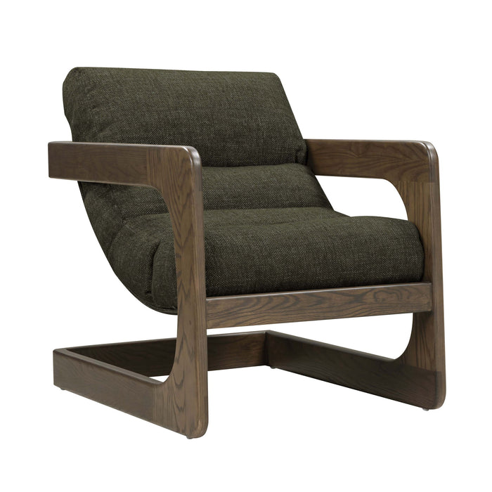 Palma - Textured Weave Accent Chair With Brown Base