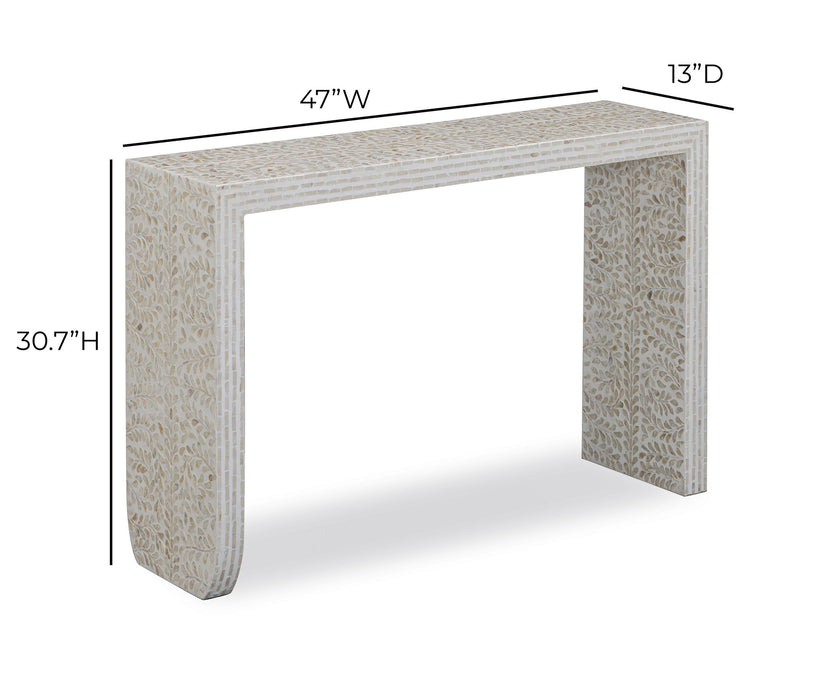 Cyprus - Capiz Shell Console Table - Cream