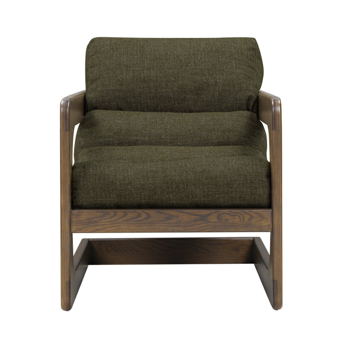 Palma - Textured Weave Accent Chair With Brown Base