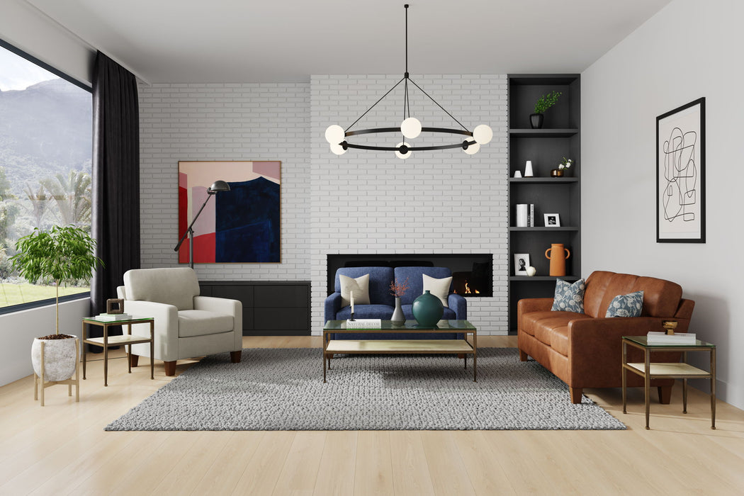 Moxy - Fabric Loveseat With Straight Track Arms