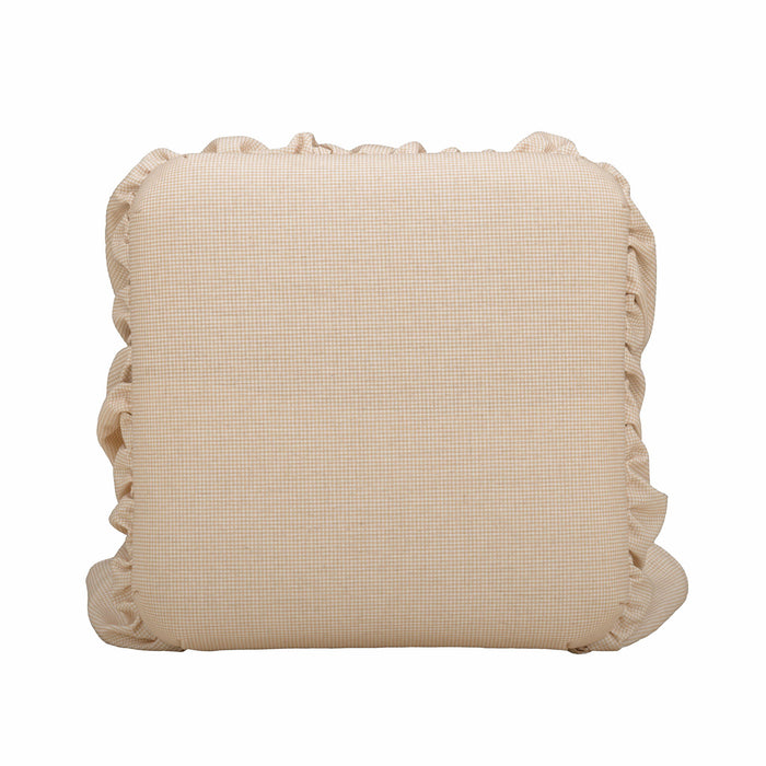 Gertrude - Performance Linen Skirted Ottoman - Yellow