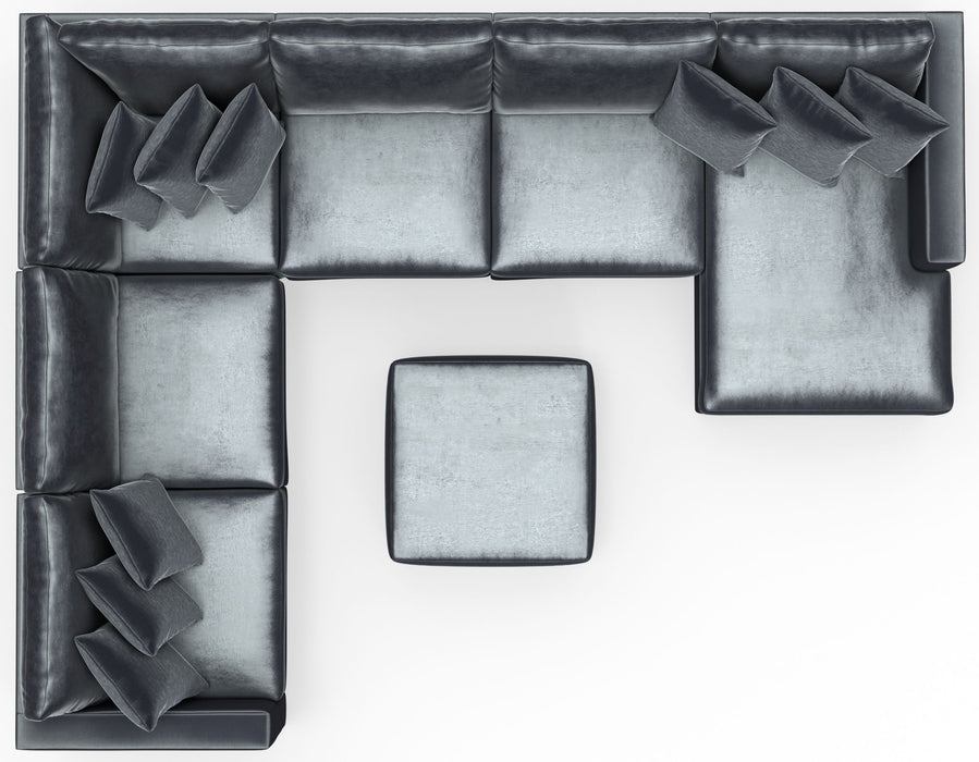 Remington - Modular Sofa And Cocktail Ottoman - Slate