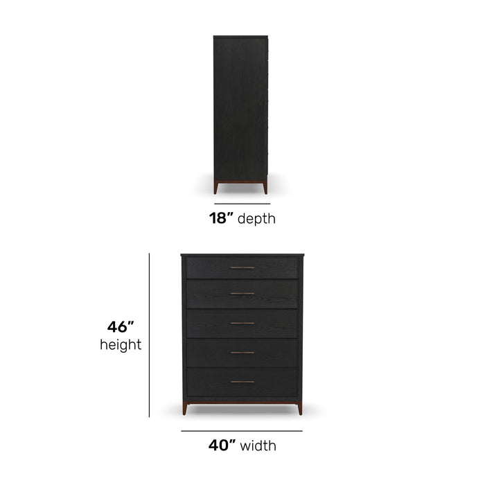 Waterfall - Drawer Chest - Black