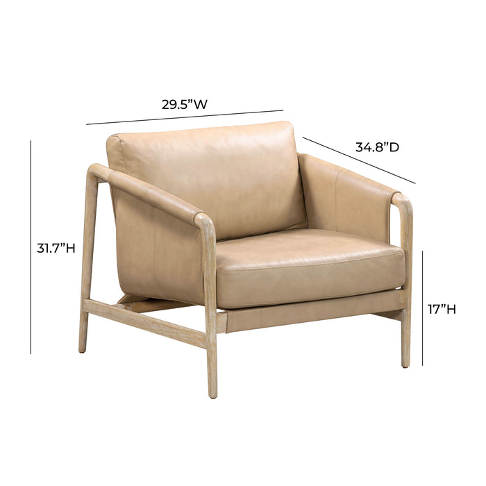 Chakka - Genuine Leather Accent Chair