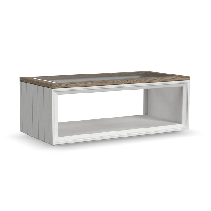 Melody - Rectangular Coffee Table With Casters - White
