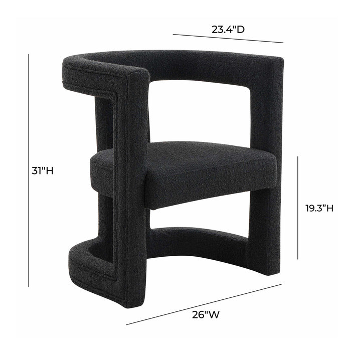 Ada - Boucle Chair - Black