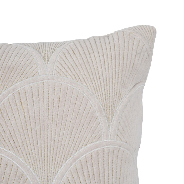 Destiny White Woven Cushion
