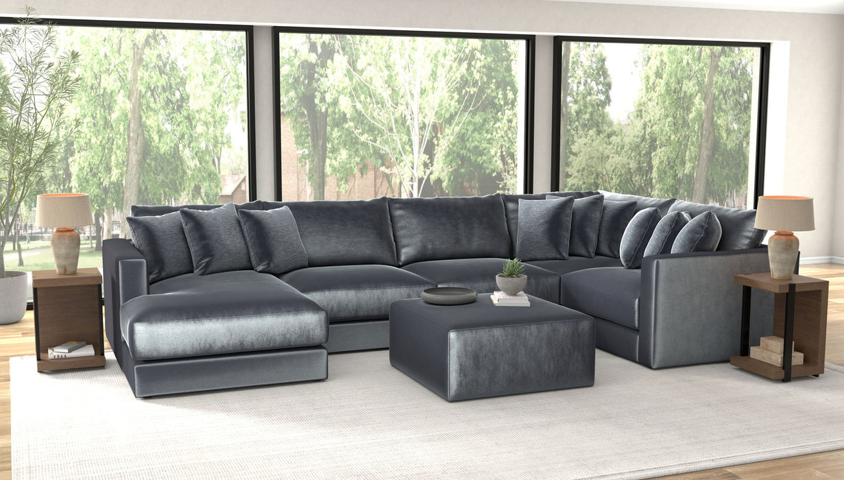 Remington - Modular Sofa And Cocktail Ottoman - Slate